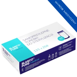 Torebki samoprzylepne do sterylizacji parą wodną 13,5x25cm 200szt