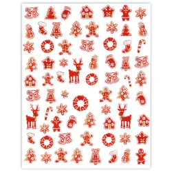 Naklejki do zdobienia paznokci Christmas Cookies Nail Art Stickers