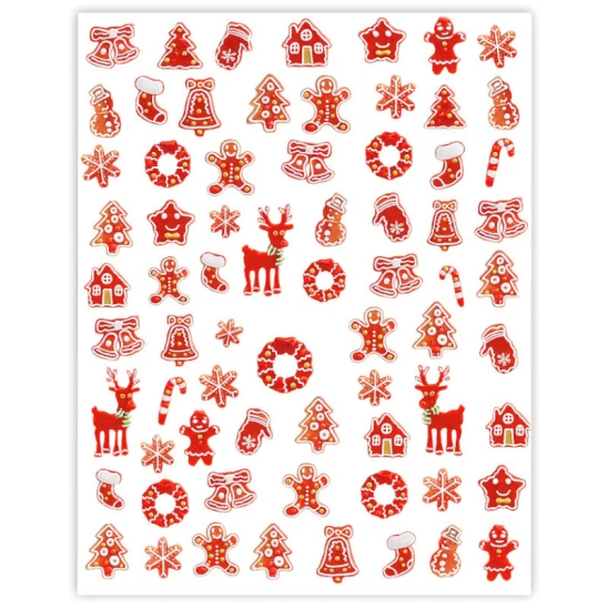 Naklejki do zdobienia paznokci Christmas Cookies Nail Art Stickers