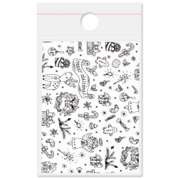 Folia transferowa do zdobienia paznokci Christmas Story 100cm