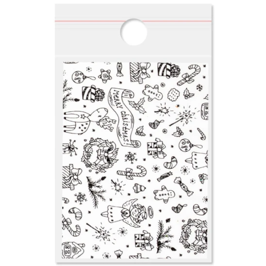 Folia transferowa do zdobienia paznokci Christmas Story 100cm