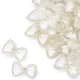 Kokardki 3D do zdobienia paznokci White Glittered Bow Charm 20szt