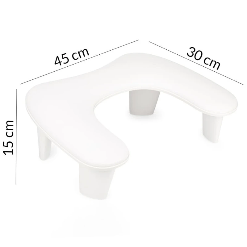 Podpórka pod dłoń do manicure w kształcie litery U (biała)