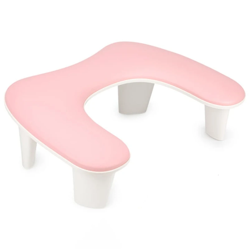 Podpórka pod dłoń do manicure w kształcie litery U (różowa)