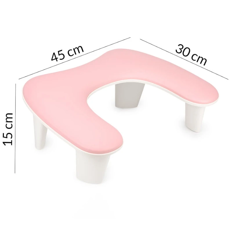 Podpórka pod dłoń do manicure w kształcie litery U (różowa)