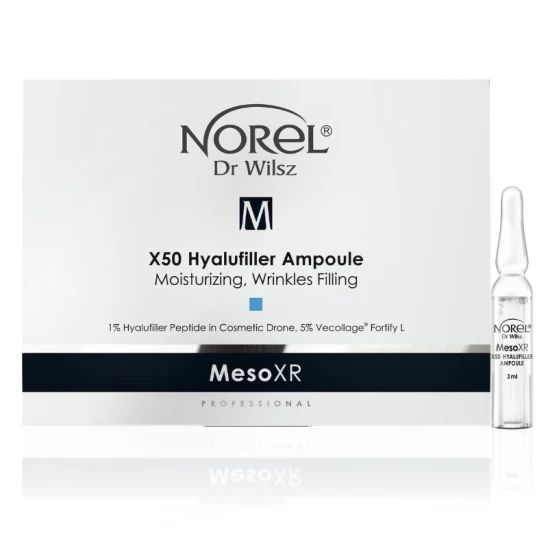 Ampułki nawilżające i wypełniające zmarszczki X50 Hyalufiller MesoXR 5x3ml