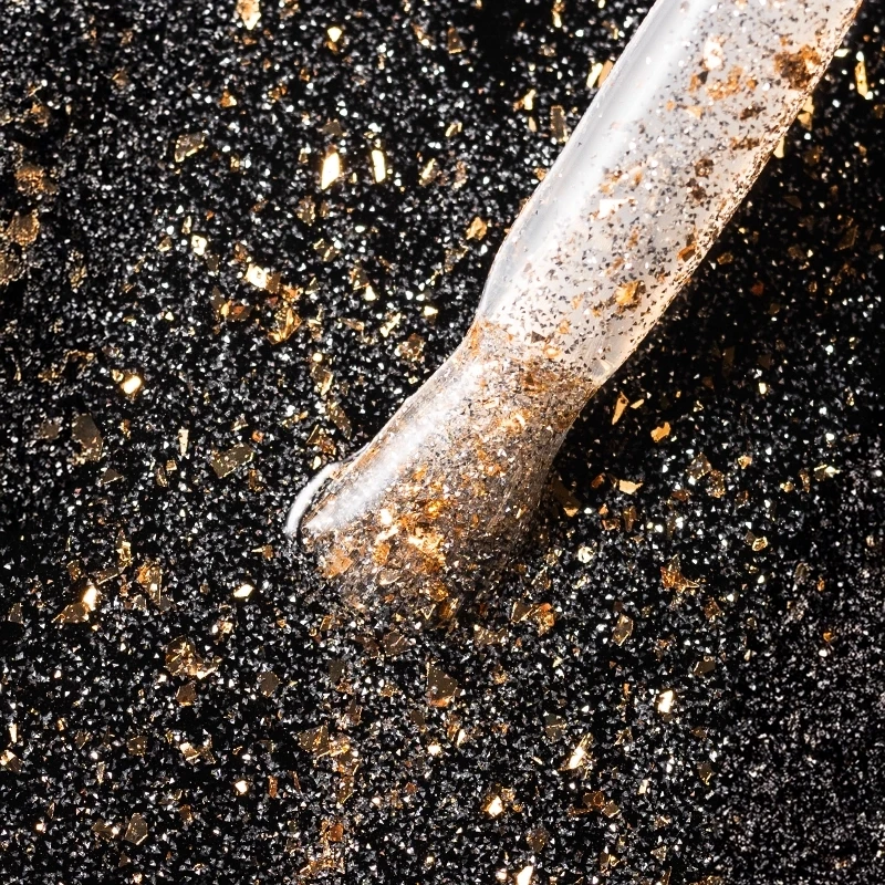 Top hybrydowy z efektem blasku flash Dry Top Shine Bright Gold 7ml