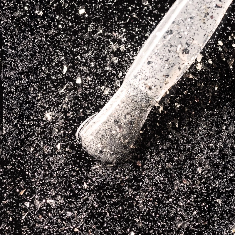 Top hybrydowy z efektem blasku flash Dry Top Shine Bright Silver 7ml