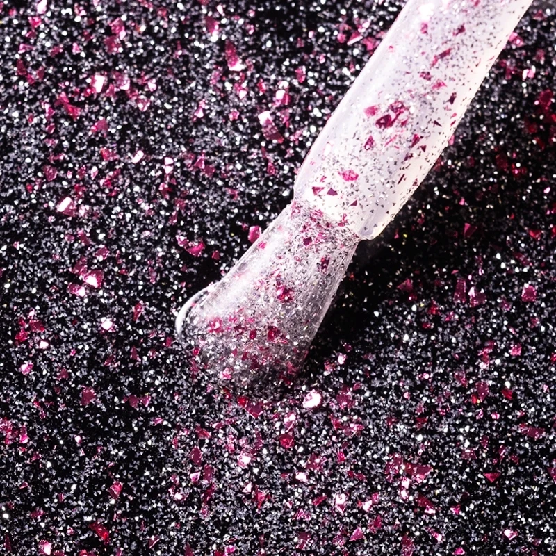 Top hybrydowy z efektem blasku flash Dry Top Shine Bright Pink 7ml