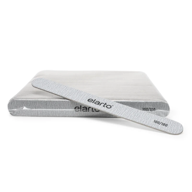 Pilnik do paznokci prosty SLIM 100/180 szary 100szt