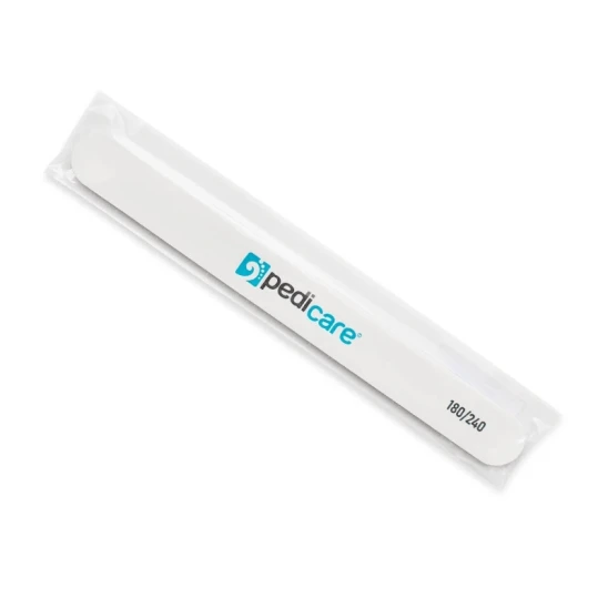 Pilnik do paznokci PediCare prosty 180/240 biały (bezpieczny pakiet)