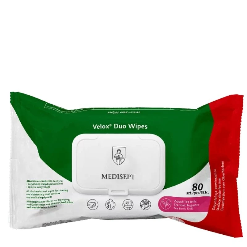 Chusteczki bezalkoholowe Velox Wipes NA do dezynfekcji powierzchni 80szt