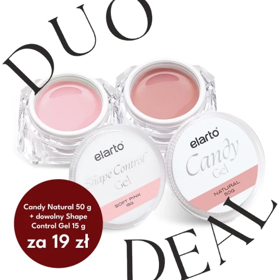 Żel budujący Candy Gel Natural 50g + żel Shape Control Gel 15g za 19zł