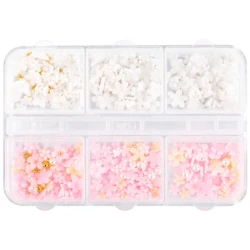 Ozdoby do dekoracji paznokci Daisy Flowers & Caviar Beads Tricolor