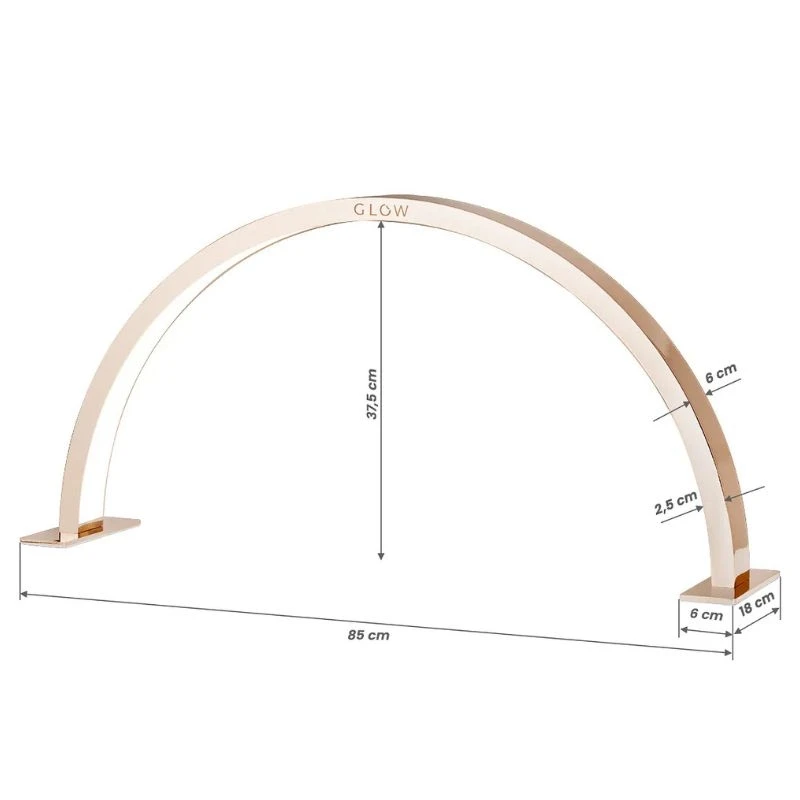 Lampka LED bezcieniowa Glow Arche II (złota miedź) 40W