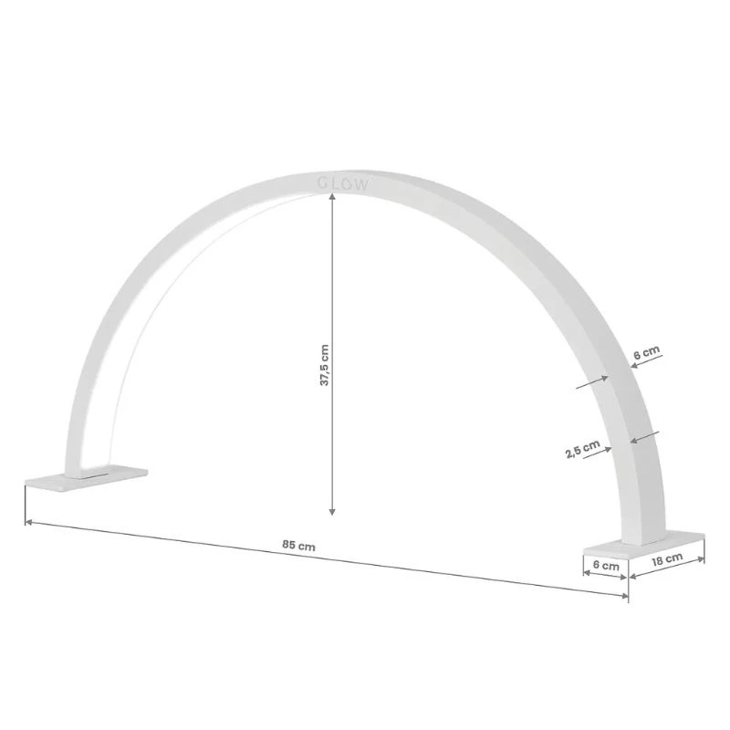 Lampka LED bezcieniowa Glow Arche II (szara) 40W