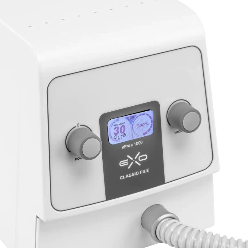Frezarka podologiczna Exo Classic File New Edition z pochłaniaczem (biała)