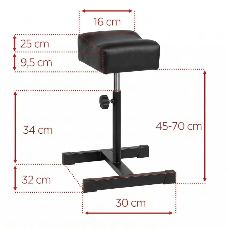 Podnóżek do pedicure stojak Bell (czarny)