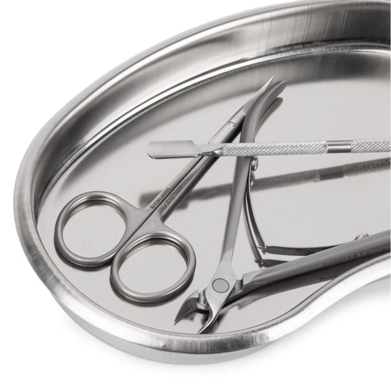 Tacka kosmetyczna na narzędzia metalowa w kształcie nerki