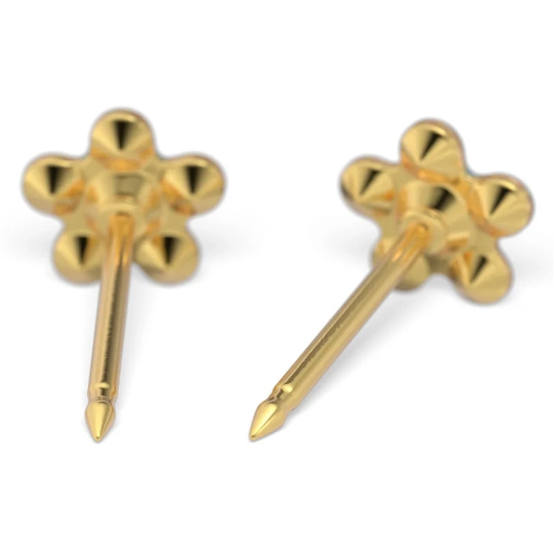 ST75 KOLCZYK STOKROTKA KRYSZTAŁ GÓRSKI/RÓŻA ZŁOTA 1SZT