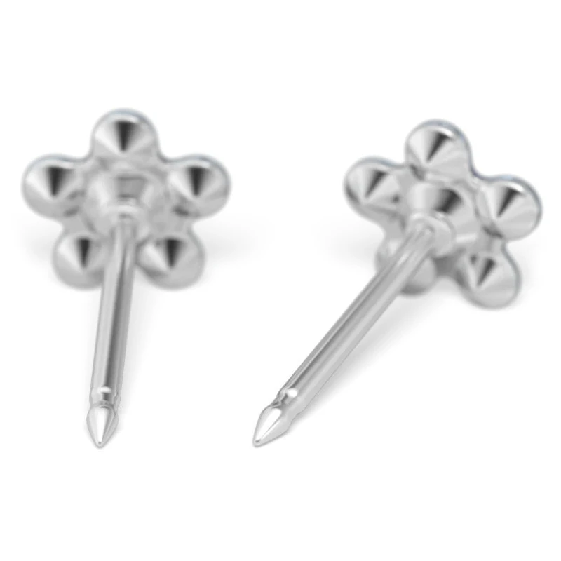 Kolczyk do przekłuwania uszu 7512-6124-EU Stokrotka w odcieniach turkusu