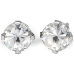 Kolczyk do przekłuwania uszu 7552-0100 Cubic Zirconia 6mm szlif brylantowy