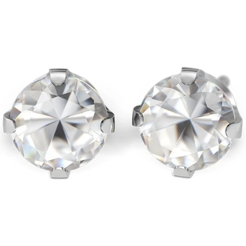 Kolczyk do przekłuwania uszu 7552-0100 Cubic Zirconia 6mm szlif brylantowy