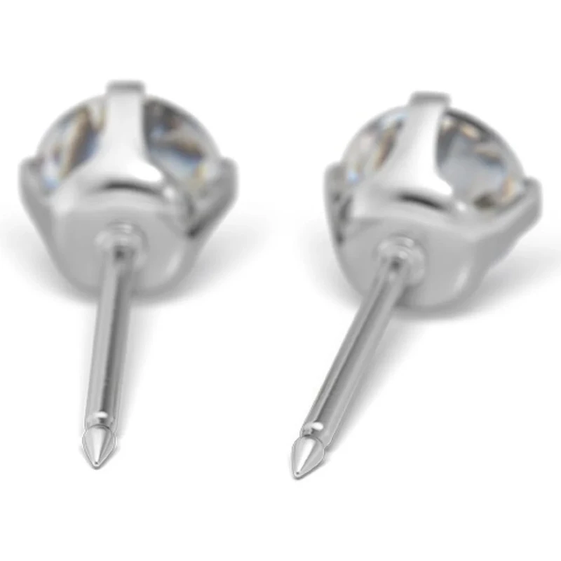 ST75 KOLCZYK CUBIC ZIRCONIA 5MM W PAZURKACH SREBRNY 1SZT