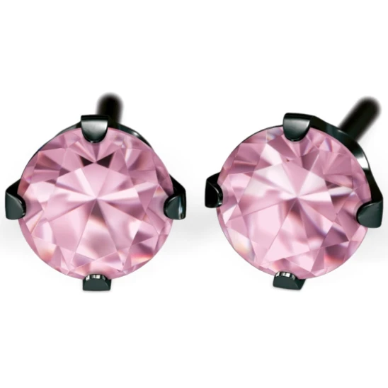 Kolczyk do przekłuwania uszu 7517-0170-EU Cubic Zirconia 4mm szlif brylantowy