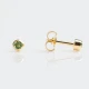 Kolczyki peridot w złotej oprawie R208Y (regular) 2szt