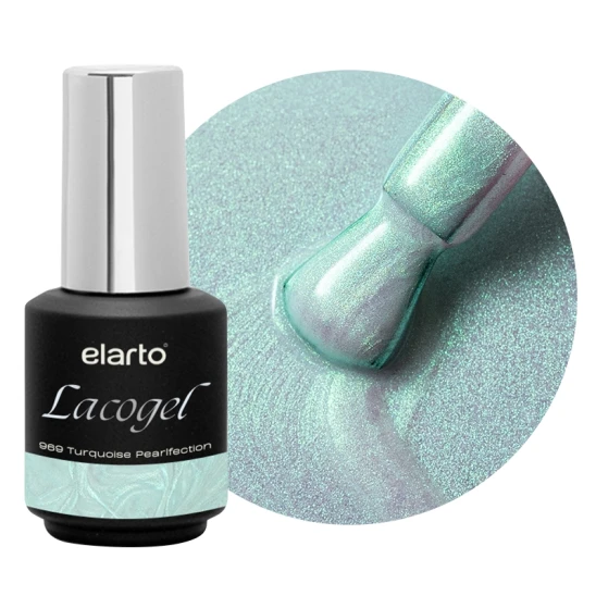 Lakier hybrydowy Lacogel Turquoise Pearlfection nr 969 7ml