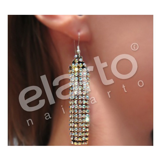 Kolczyki Crystal Mesh PROSTOKĄT CRYSTAL AURORE BOREALE Kolczyki Crystal Mesh PROSTOKĄT CRYSTAL AURORE BOREALE