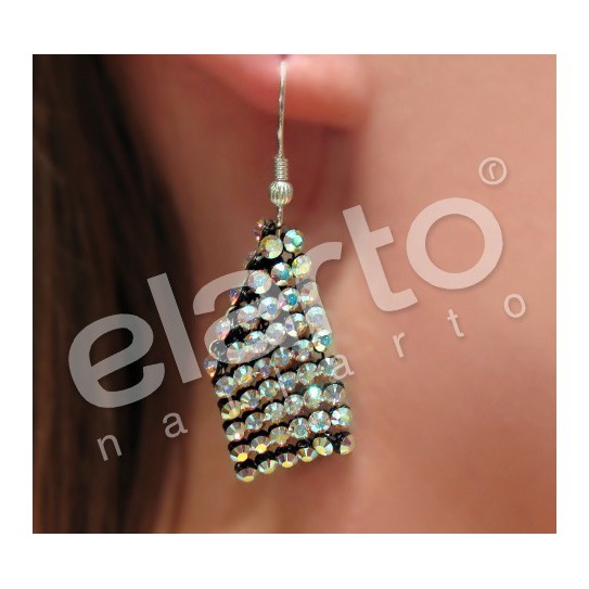 Kolczyki Crystal Mesh PROSTOKĄT CRYSTAL AURORE BOREALE Kolczyki Crystal Mesh PROSTOKĄT CRYSTAL AURORE BOREALE