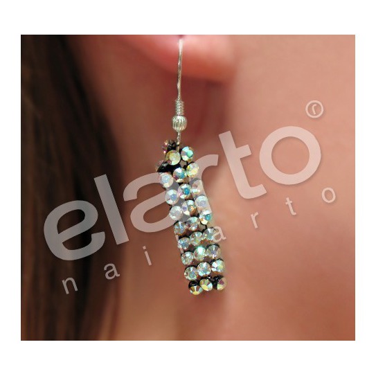 Kolczyki Crystal Mesh PROSTOKĄT CRYSTAL AURORE BOREALE Kolczyki Crystal Mesh PROSTOKĄT CRYSTAL AURORE BOREALE