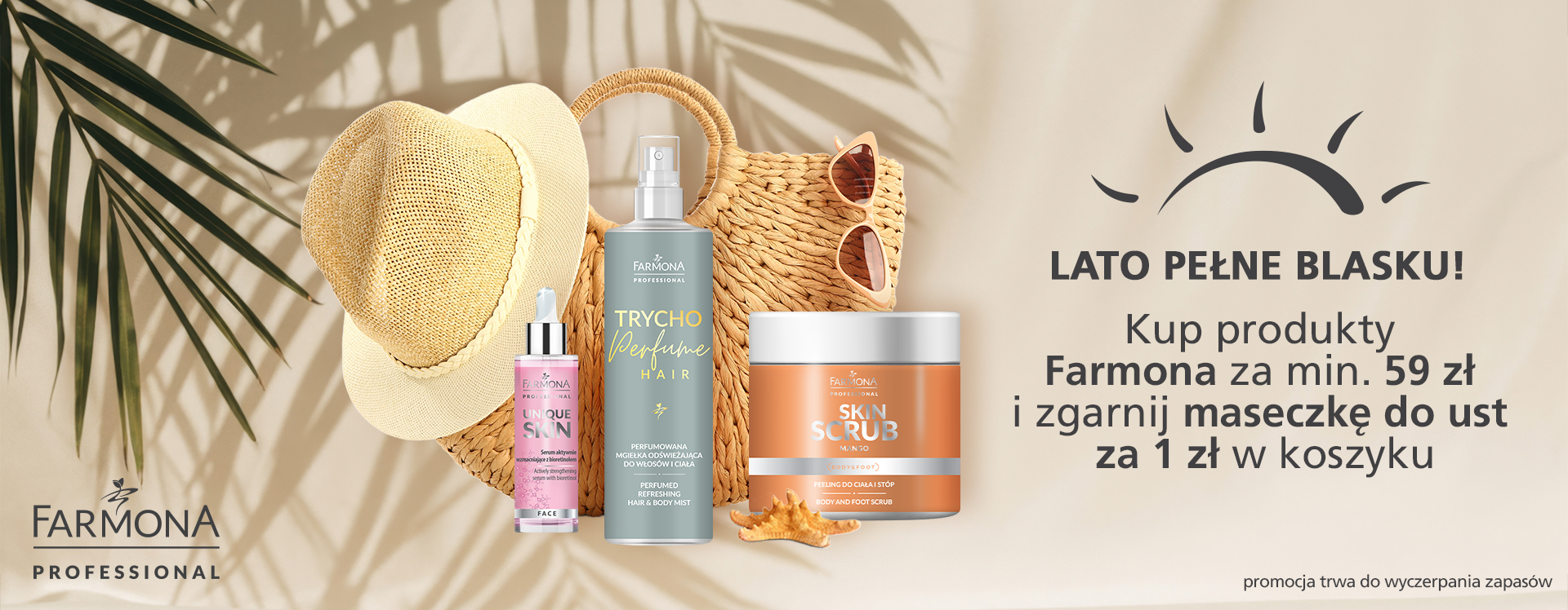 BANER - Kup produkty marki Farmona za min. 59zł i otrzymaj maskę do ust za 1zł!