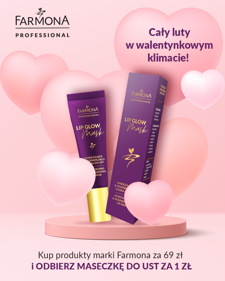 BANER - promocja farmona - Kup produkty marki Farmona za min. 69zł i otrzymaj maskę do ust za 1zł!