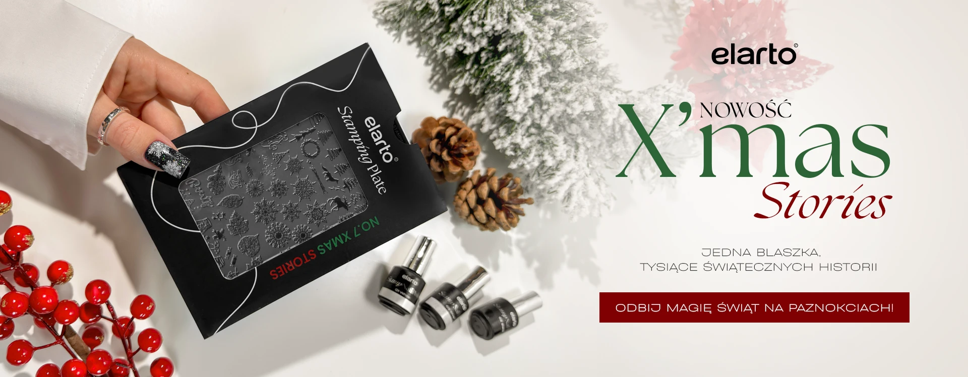 BANER - świąteczna blaszka do stampingu elarto 